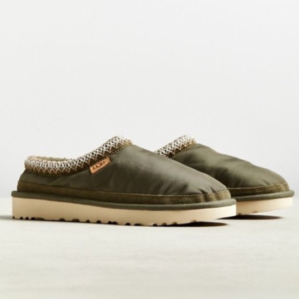 UGG Tasman Military Green Nylon Slipper Shoe Men’s Size 11 - Picture 3 of 13